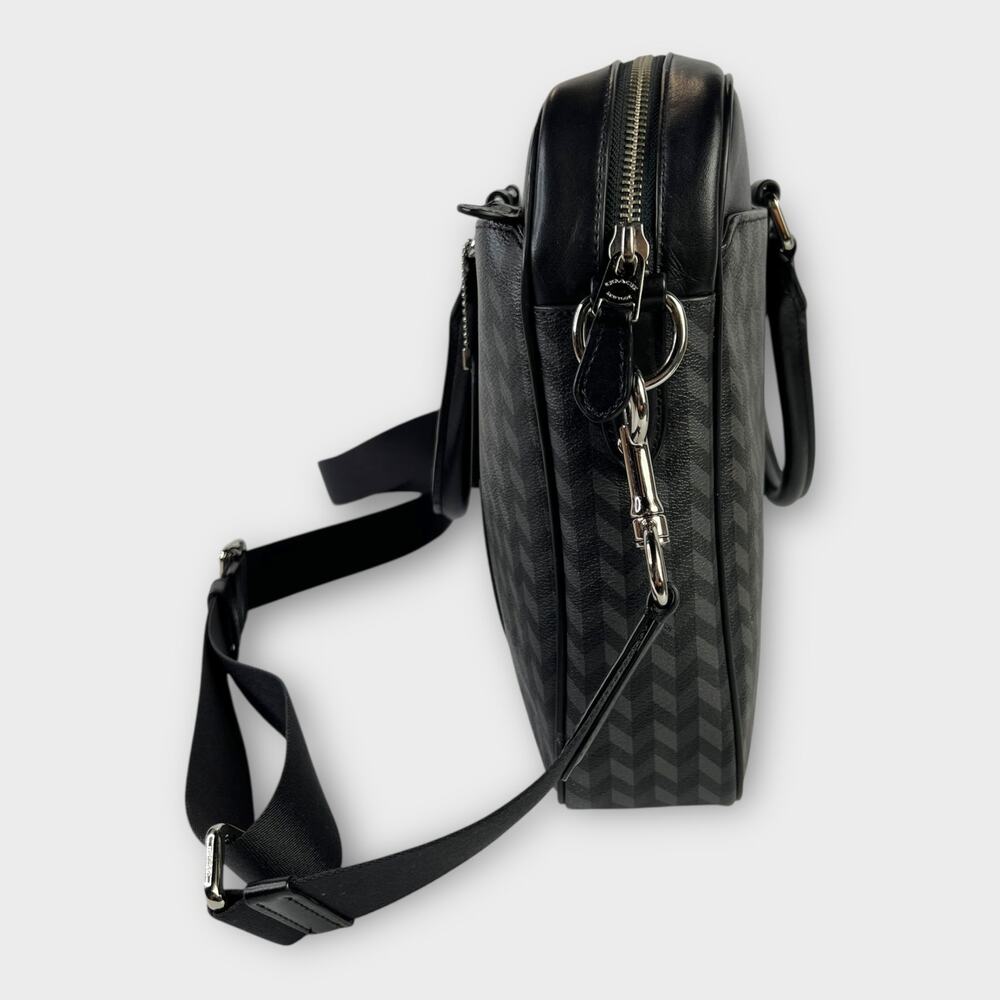 Coach Perry Slim Briefcase in Herringbone Canvas - Picture 3 of 14